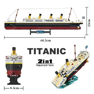 2022pcs Titanic Model Creative Luxury Cruise Ship Set City Series DIY