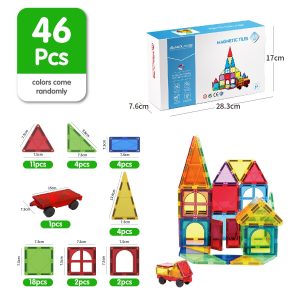 Big Size Kids Magnet Tiles Magnetic Building Blocks Toy Set