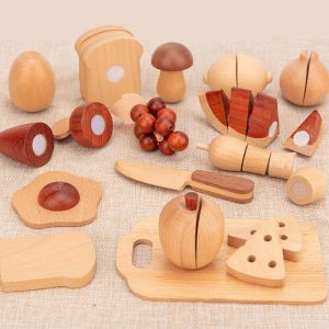 Children’s Natural Wood Color Fruits and Vegetables Simulation Play House