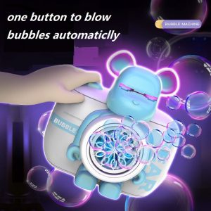 Electric Bubble Machine Flashing Light Music Automatic Bubble Blower