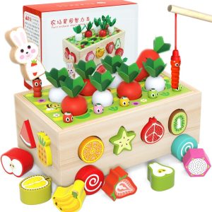 Montessori Toy Set Wooden Toys Baby Fishing