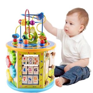 Wooden Cube Center Toys Cognitive Color Kids Gift