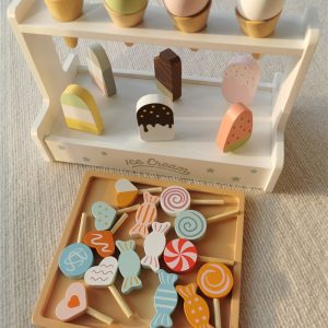 Wooden Kitchen Toys Pretend Play Pastel Simulation Ice Cream