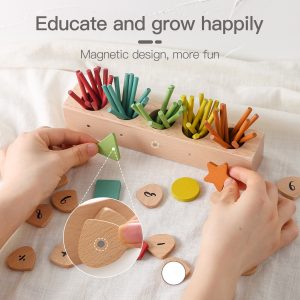 Wooden Montessori Math Toys Learning Education Box