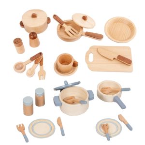 Wooden Play House Kitchenware Set