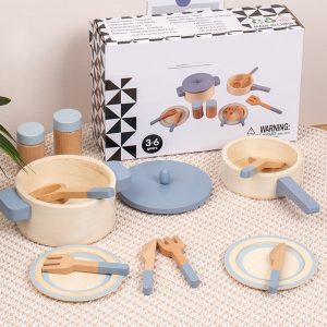 Wooden Play House Kitchenware Set
